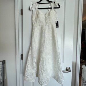 NWT Aidan Mattox Midi White Dress